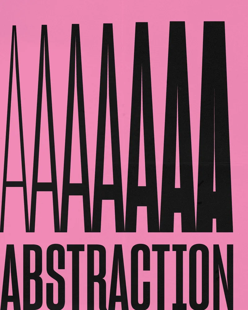 Pink typographic abstraction
